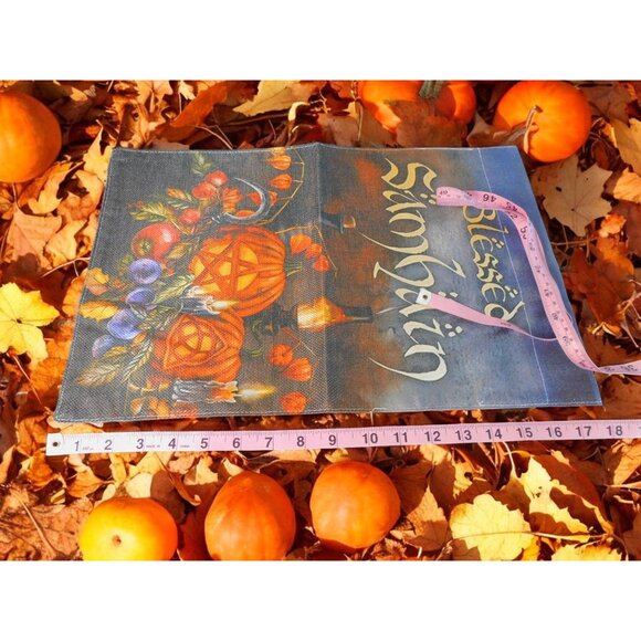Blessed Samhain Garden Flag Halloween Autumn Fall Home Decor - Picture 11 of 11